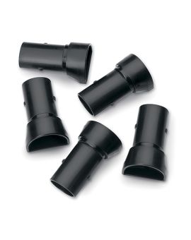 5 black plastic lung bag adapters for infant CPR Prompt manikins