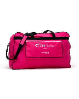 Pink transport bag for a 4 pack of CPR Taylor manikins
