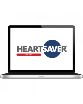 laptop with Heartsaver RCP/AED logo